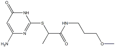 2-[(4-amino-6-oxo-1,6-dihydropyrimidin-2-yl)sulfanyl]-N-(3-methoxypropyl)propanamide Struktur