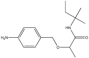 2-[(4-aminophenyl)methoxy]-N-(2-methylbutan-2-yl)propanamide Struktur