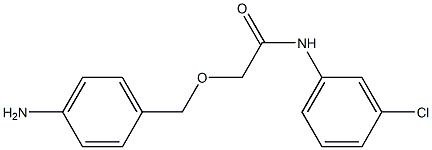 2-[(4-aminophenyl)methoxy]-N-(3-chlorophenyl)acetamide Struktur