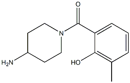 2-[(4-aminopiperidin-1-yl)carbonyl]-6-methylphenol Struktur