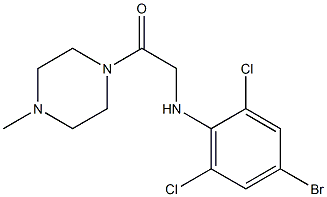 2-[(4-bromo-2,6-dichlorophenyl)amino]-1-(4-methylpiperazin-1-yl)ethan-1-one Struktur