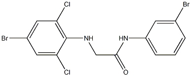 2-[(4-bromo-2,6-dichlorophenyl)amino]-N-(3-bromophenyl)acetamide Struktur