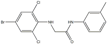 2-[(4-bromo-2,6-dichlorophenyl)amino]-N-(3-methylphenyl)acetamide Struktur