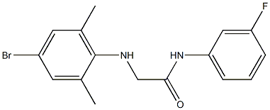 2-[(4-bromo-2,6-dimethylphenyl)amino]-N-(3-fluorophenyl)acetamide Struktur