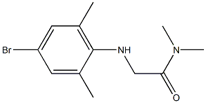 2-[(4-bromo-2,6-dimethylphenyl)amino]-N,N-dimethylacetamide Struktur