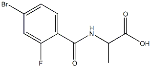 2-[(4-bromo-2-fluorobenzoyl)amino]propanoic acid Struktur