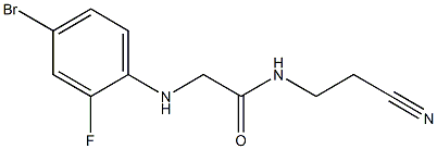 2-[(4-bromo-2-fluorophenyl)amino]-N-(2-cyanoethyl)acetamide Struktur