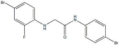 2-[(4-bromo-2-fluorophenyl)amino]-N-(4-bromophenyl)acetamide Struktur