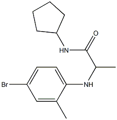 2-[(4-bromo-2-methylphenyl)amino]-N-cyclopentylpropanamide Struktur