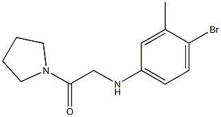 2-[(4-bromo-3-methylphenyl)amino]-1-(pyrrolidin-1-yl)ethan-1-one Struktur