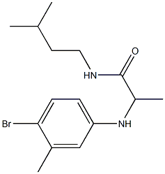 2-[(4-bromo-3-methylphenyl)amino]-N-(3-methylbutyl)propanamide Struktur