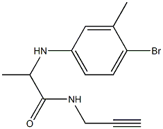 2-[(4-bromo-3-methylphenyl)amino]-N-(prop-2-yn-1-yl)propanamide Struktur