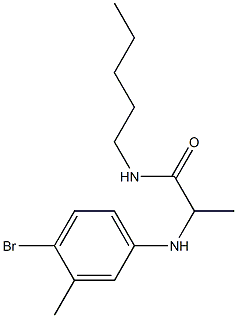 2-[(4-bromo-3-methylphenyl)amino]-N-pentylpropanamide Struktur