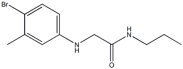 2-[(4-bromo-3-methylphenyl)amino]-N-propylacetamide Struktur