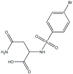 2-[(4-bromobenzene)sulfonamido]-3-carbamoylpropanoic acid Struktur