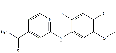 2-[(4-chloro-2,5-dimethoxyphenyl)amino]pyridine-4-carbothioamide Struktur