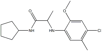 2-[(4-chloro-2-methoxy-5-methylphenyl)amino]-N-cyclopentylpropanamide Struktur