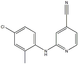 2-[(4-chloro-2-methylphenyl)amino]pyridine-4-carbonitrile Struktur