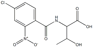 2-[(4-chloro-2-nitrophenyl)formamido]-3-hydroxybutanoic acid Struktur