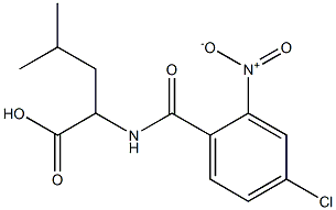 2-[(4-chloro-2-nitrophenyl)formamido]-4-methylpentanoic acid Struktur