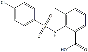 2-[(4-chlorobenzene)sulfonamido]-3-methylbenzoic acid Struktur