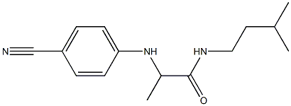 2-[(4-cyanophenyl)amino]-N-(3-methylbutyl)propanamide Struktur