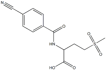 2-[(4-cyanophenyl)formamido]-4-methanesulfonylbutanoic acid Struktur