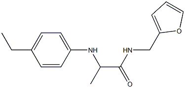 2-[(4-ethylphenyl)amino]-N-(furan-2-ylmethyl)propanamide Struktur