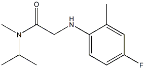 2-[(4-fluoro-2-methylphenyl)amino]-N-methyl-N-(propan-2-yl)acetamide Struktur