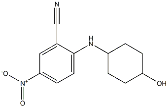 2-[(4-hydroxycyclohexyl)amino]-5-nitrobenzonitrile Struktur