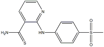 2-[(4-methanesulfonylphenyl)amino]pyridine-3-carbothioamide Struktur