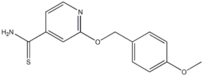 2-[(4-methoxyphenyl)methoxy]pyridine-4-carbothioamide Struktur