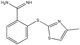 2-[(4-methyl-1,3-thiazol-2-yl)sulfanyl]benzene-1-carboximidamide Struktur