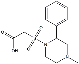 2-[(4-methyl-2-phenylpiperazine-1-)sulfonyl]acetic acid Struktur