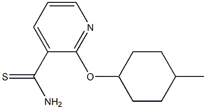 2-[(4-methylcyclohexyl)oxy]pyridine-3-carbothioamide Struktur