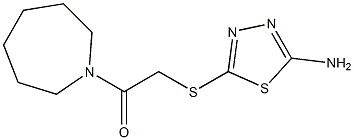 2-[(5-amino-1,3,4-thiadiazol-2-yl)sulfanyl]-1-(azepan-1-yl)ethan-1-one Struktur