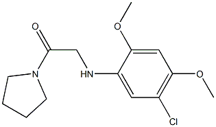 2-[(5-chloro-2,4-dimethoxyphenyl)amino]-1-(pyrrolidin-1-yl)ethan-1-one Struktur