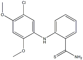 2-[(5-chloro-2,4-dimethoxyphenyl)amino]benzene-1-carbothioamide Struktur