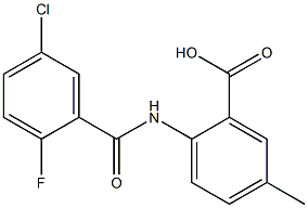 2-[(5-chloro-2-fluorobenzene)amido]-5-methylbenzoic acid Struktur