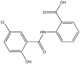 2-[(5-chloro-2-hydroxybenzene)amido]benzoic acid Struktur