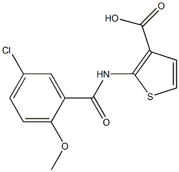 2-[(5-chloro-2-methoxybenzene)amido]thiophene-3-carboxylic acid Struktur