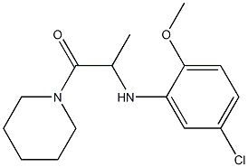 2-[(5-chloro-2-methoxyphenyl)amino]-1-(piperidin-1-yl)propan-1-one Struktur