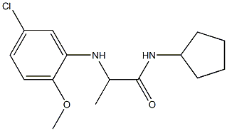 2-[(5-chloro-2-methoxyphenyl)amino]-N-cyclopentylpropanamide Struktur