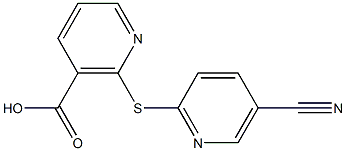 2-[(5-cyanopyridin-2-yl)thio]nicotinic acid Struktur