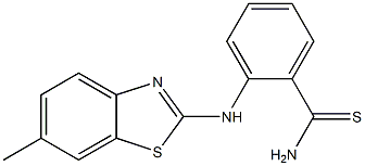 2-[(6-methyl-1,3-benzothiazol-2-yl)amino]benzene-1-carbothioamide Struktur