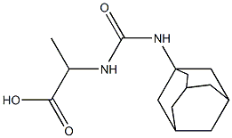 2-[(adamantan-1-ylcarbamoyl)amino]propanoic acid Struktur