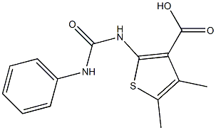 2-[(anilinocarbonyl)amino]-4,5-dimethylthiophene-3-carboxylic acid Struktur