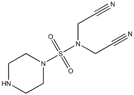 2-[(cyanomethyl)(piperazine-1-sulfonyl)amino]acetonitrile Struktur