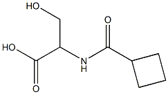 2-[(cyclobutylcarbonyl)amino]-3-hydroxypropanoic acid Struktur