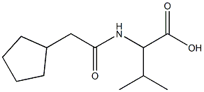 2-[(cyclopentylacetyl)amino]-3-methylbutanoic acid Struktur